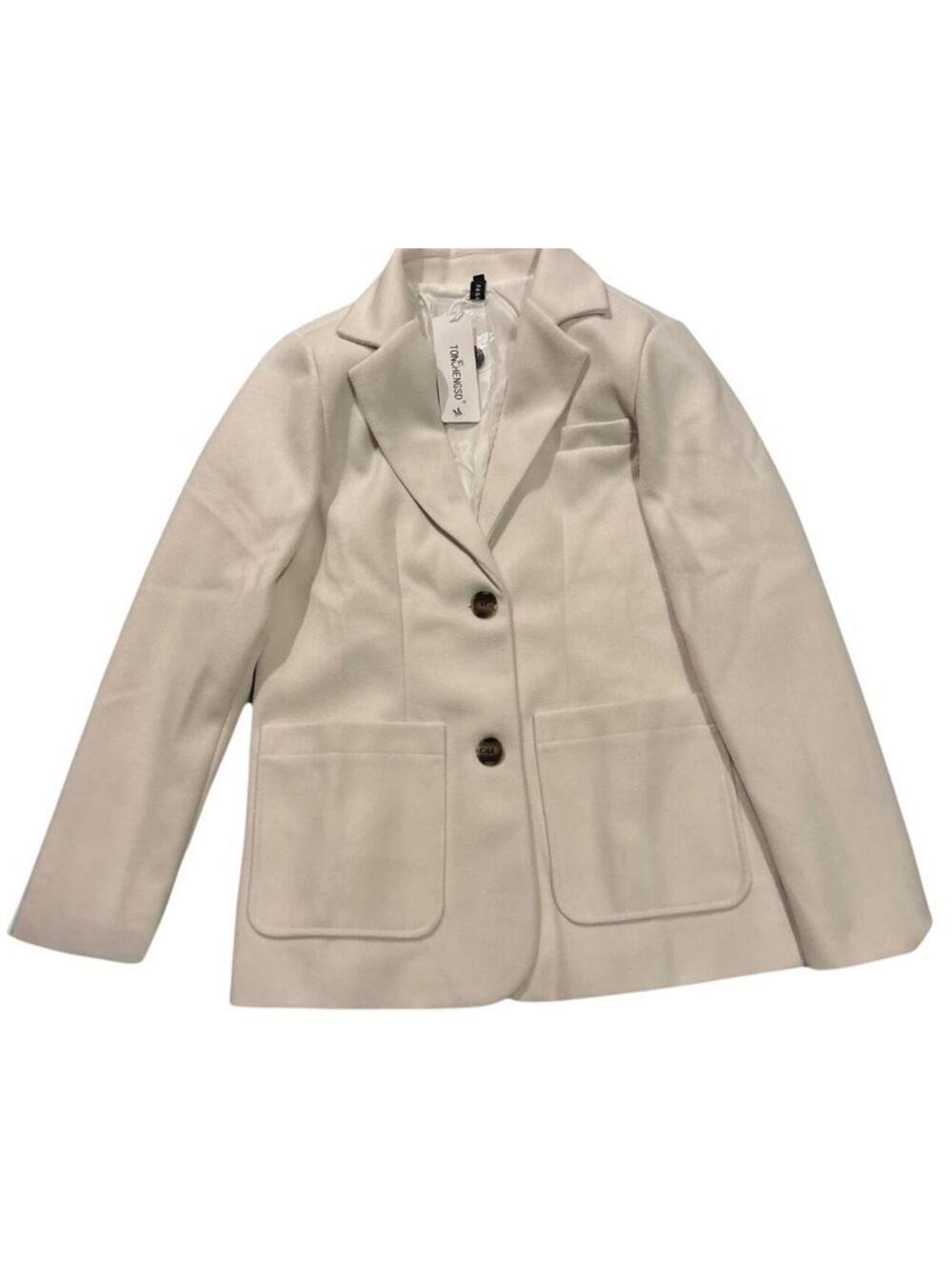 Tonchengsd Women's White Wool Blazer Classic Tailored Fit Suit Jacket New Size M - Picture 2 of 9